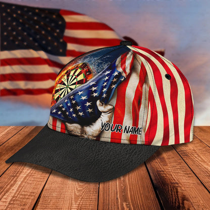 Custom With Name 3D Full Print Baseball Darts Cap, Classic Cap For Darter, Dart Lover Present Birthday Gift Darter CO0392