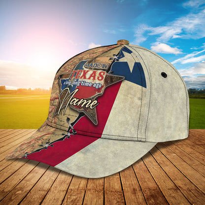 3D Classic Cap Texas 3 Personalized Name Cap Lasfour CA1474