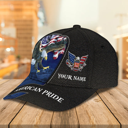 3D Classic Cap American Pride Personalized Name Cap 01 Lasfour CA1624