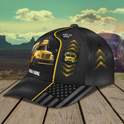 3D Classic Cap Bus Personalized Name Cap Lasfour CA1027
