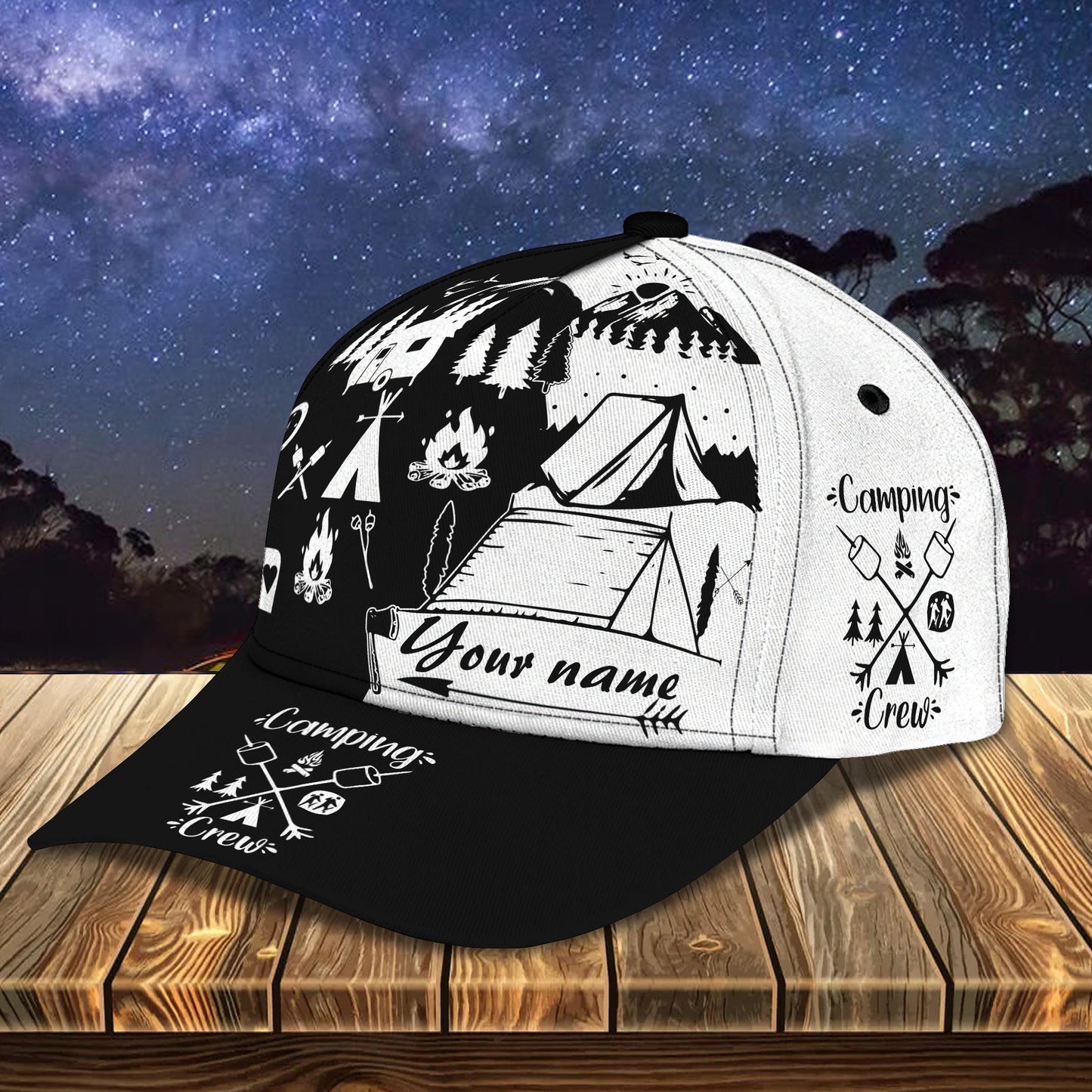 Camping Crew Personalized Name Cap CA0226