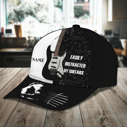 Electric Guitar Baseball Cap To My Boyfriend, Guitar 3D All Over Print Cap Hat From Guitarist Friend CO0439