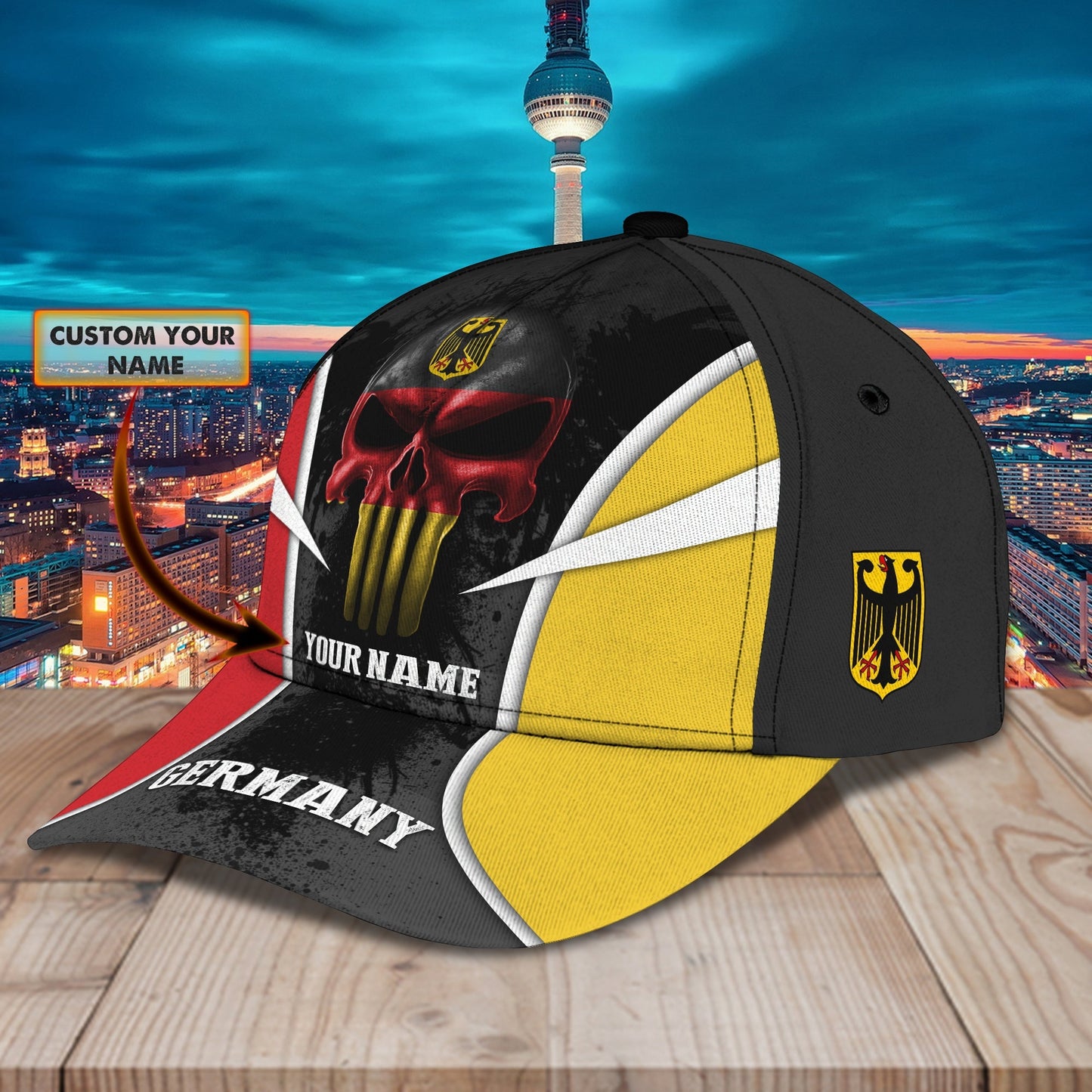 3D Classic Cap Germany Personalized Name Cap 01 Lasfour CA1484