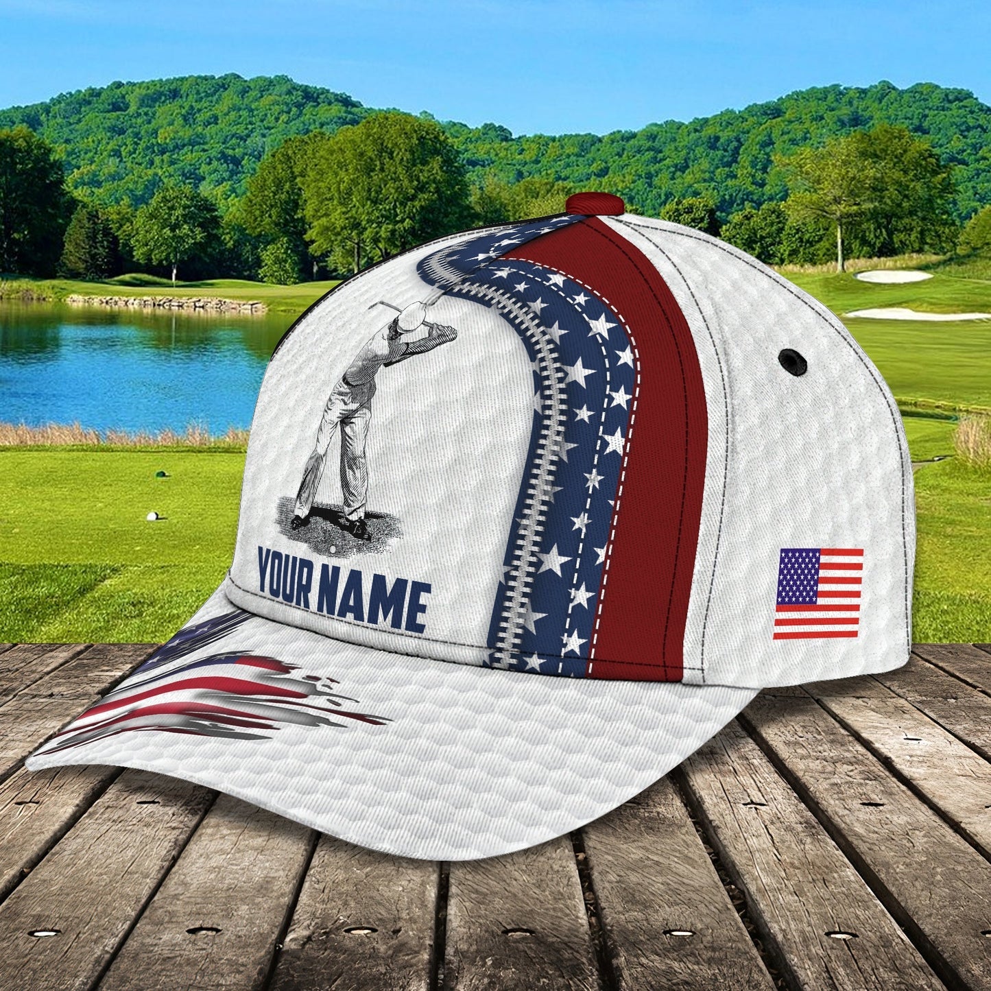 3D Classic Cap Golf Personalized Name Capnama492 Lasfour CA2101