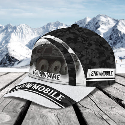 3D Classic Cap Camo Snowmobile Personalized Name Cap Lasfour CA2019