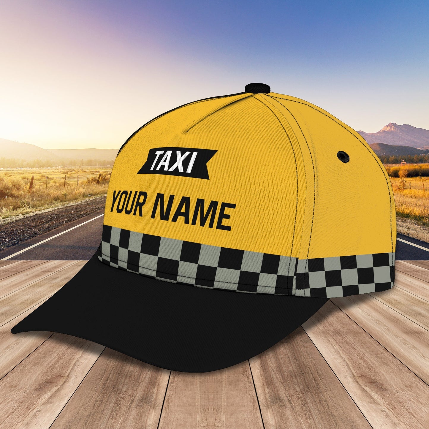 3D Classic Cap Taxi Personalized Name Cap 150 Lasfour CA0875