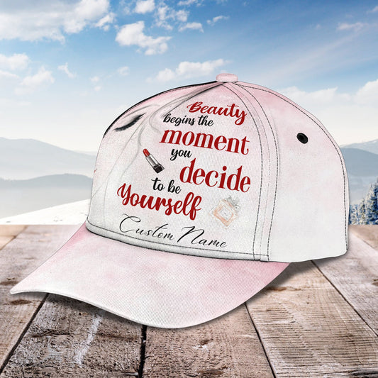 3D Classic Cap Makeup Beauty 2 Personalized Name Cap Namacap067 Lasfour CA1349