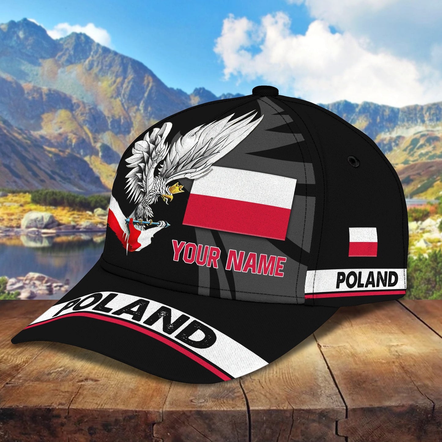 3D Classic Cap Poland Personalized Name Cap 05 Lasfour CA0049