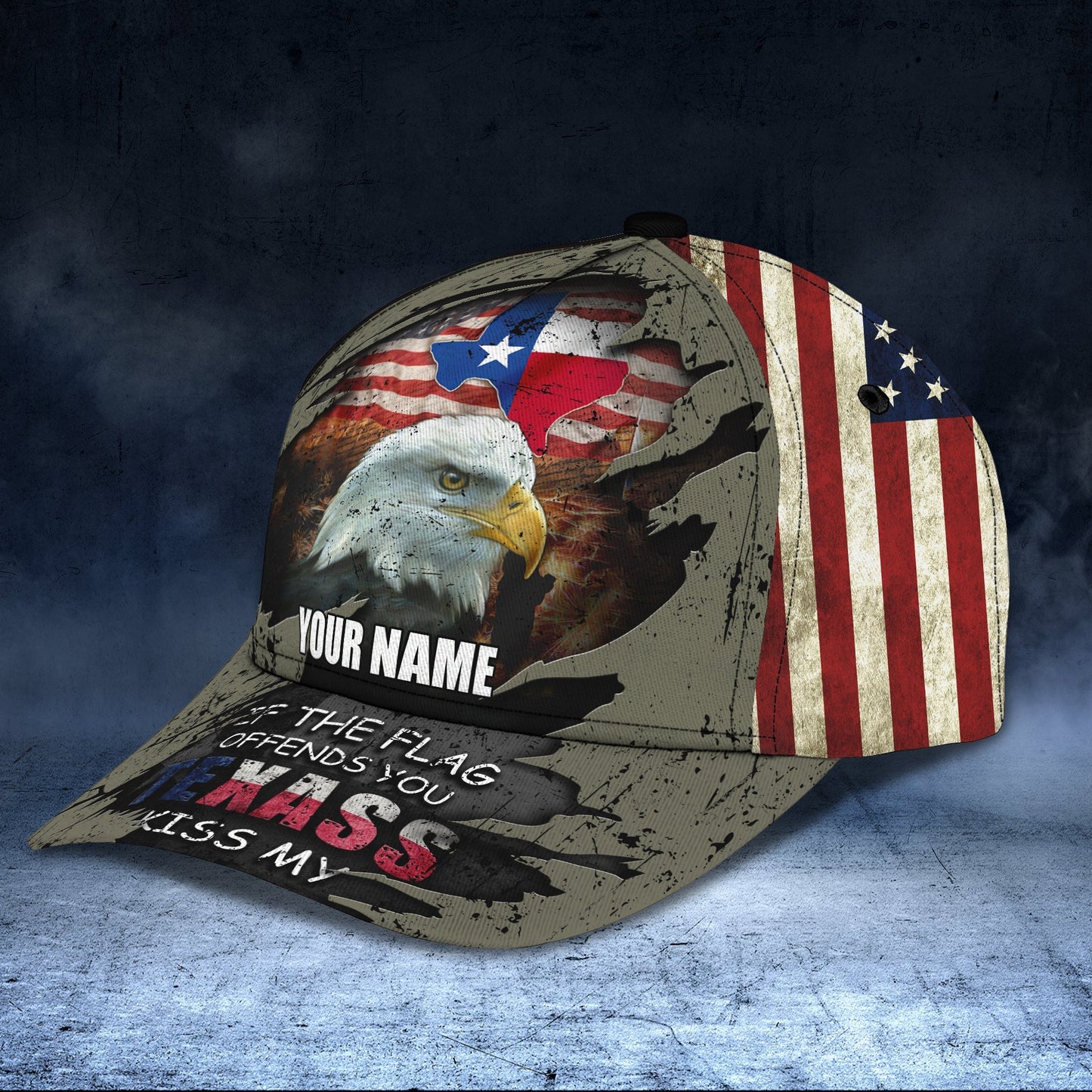 3D Classic Cap Texas Personalized Name Cap 05Lasfour CA1695