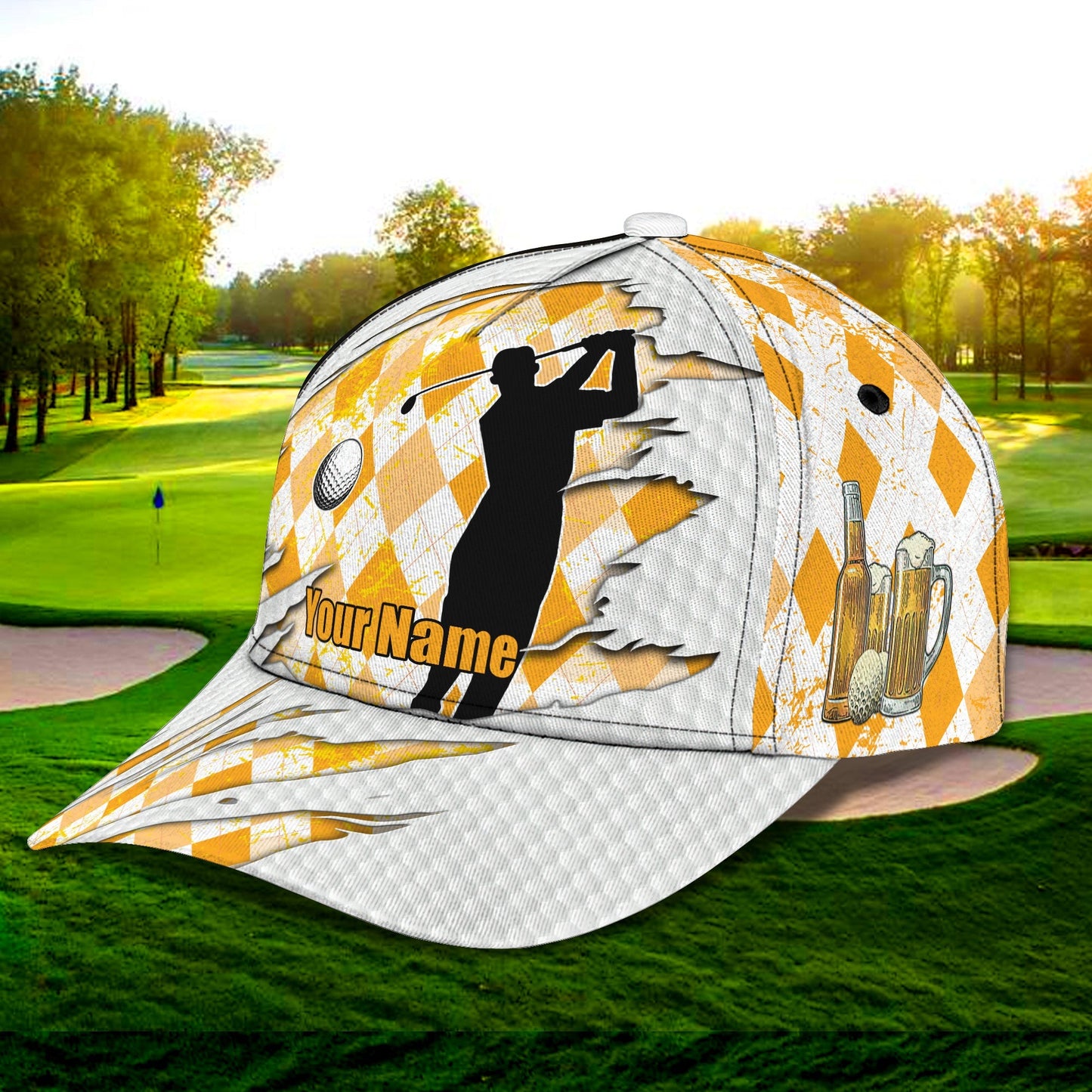 3D Classic Cap Golf 03 Personalized Name Cap Lasfour CA1048
