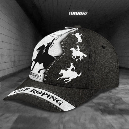 3D Classic Cap Calf Roping Personalized Name Cap 47 Lasfour CA1604