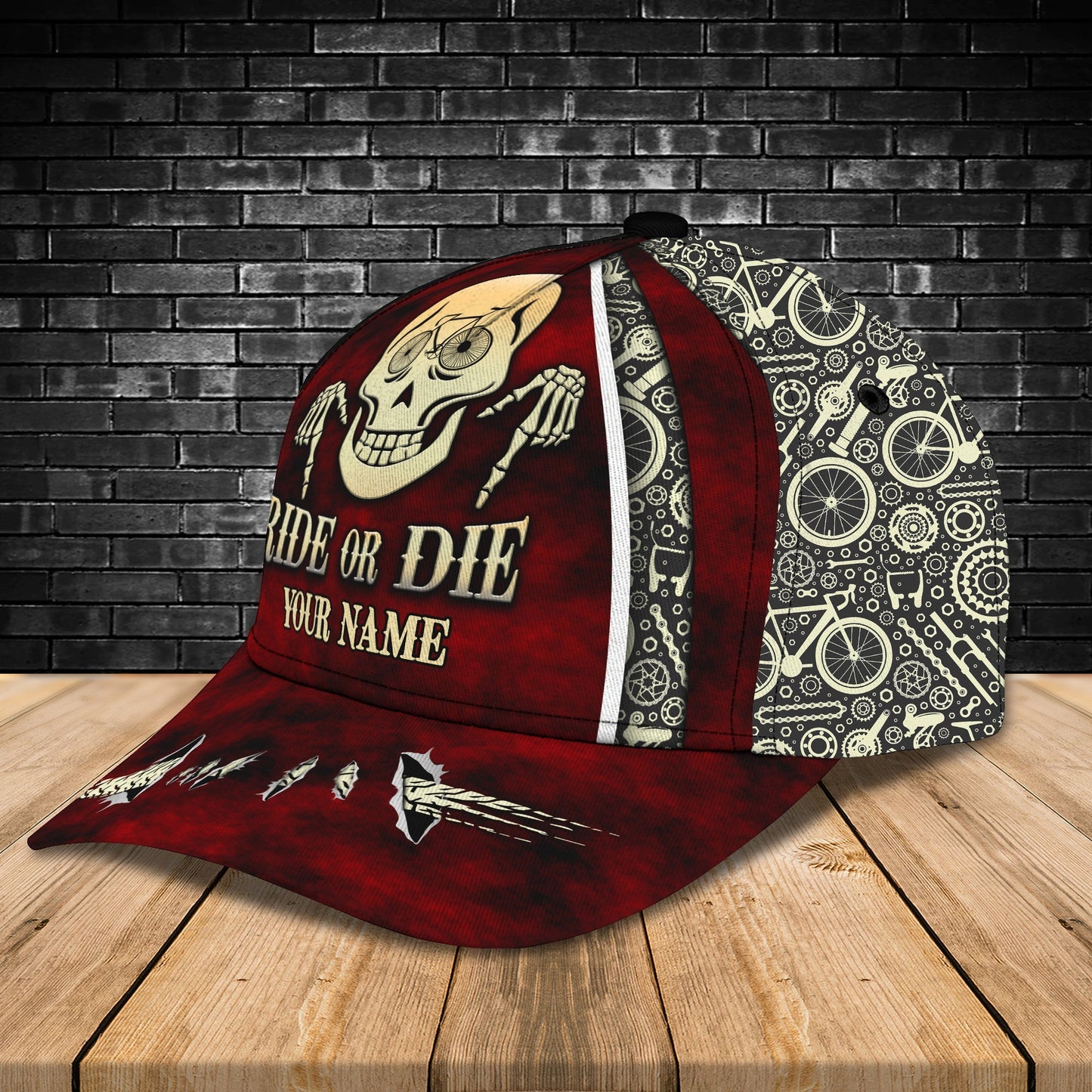 3D Classic Cap Ride Or Die Personalized Name Cap Lasfour CA0891