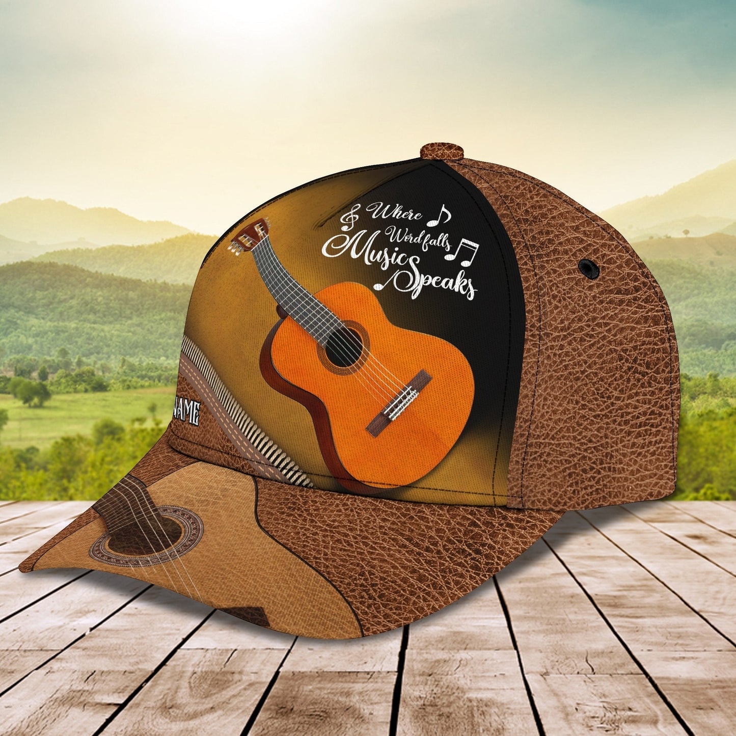 3D Classic Cap Guitar Personalized Name Cap138 Lasfour CA1845