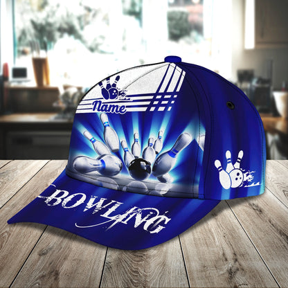 3D Classic Cap Bowling Personalized Name Cap Lasfour CA2071