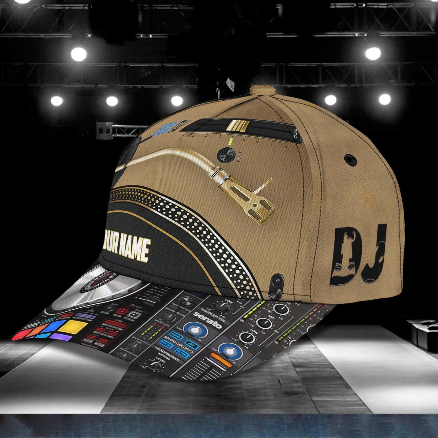 3D Classic Cap Disc Jockey 01 Personalized Name Cap Lasfour CA2373