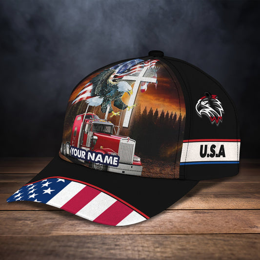 3D Classic Cap Truckerpersonalized Name Cap 01Lasfour CA1758