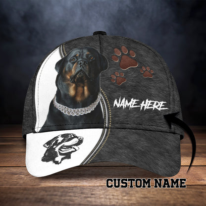 3D Classic Cap Rottweiler Lover Personalized Name Cap Lasfour CA0668