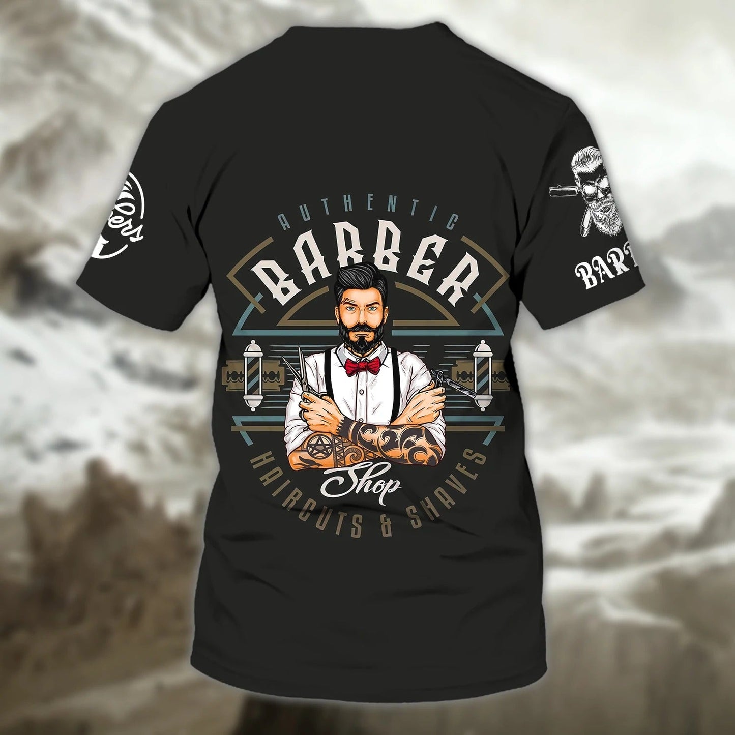 Custom Name 3D All Over Print Tshirt For Barber Men, Birthday Gift For Barber, New Barber Gifts, New Salon Gifts TO0660