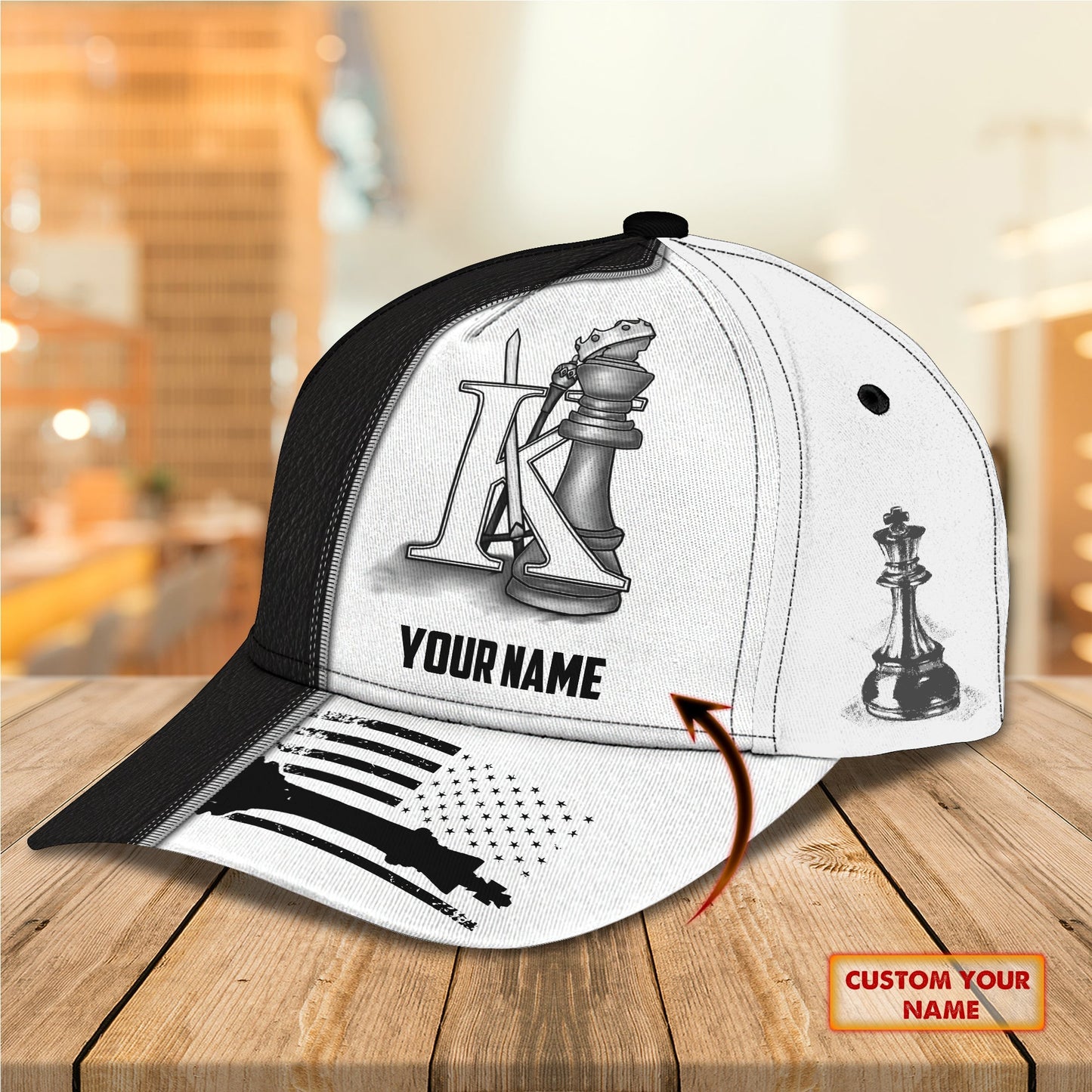 3D Classic Cap Chesspersonalize Name Cap Nama01 Lasfour CA2091