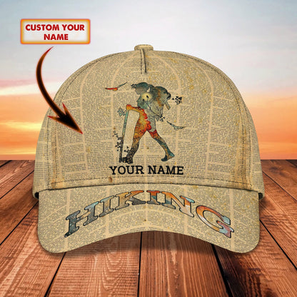 3D Classic Cap Hiking Girl Personalized Name Cap Lasfour CA1207