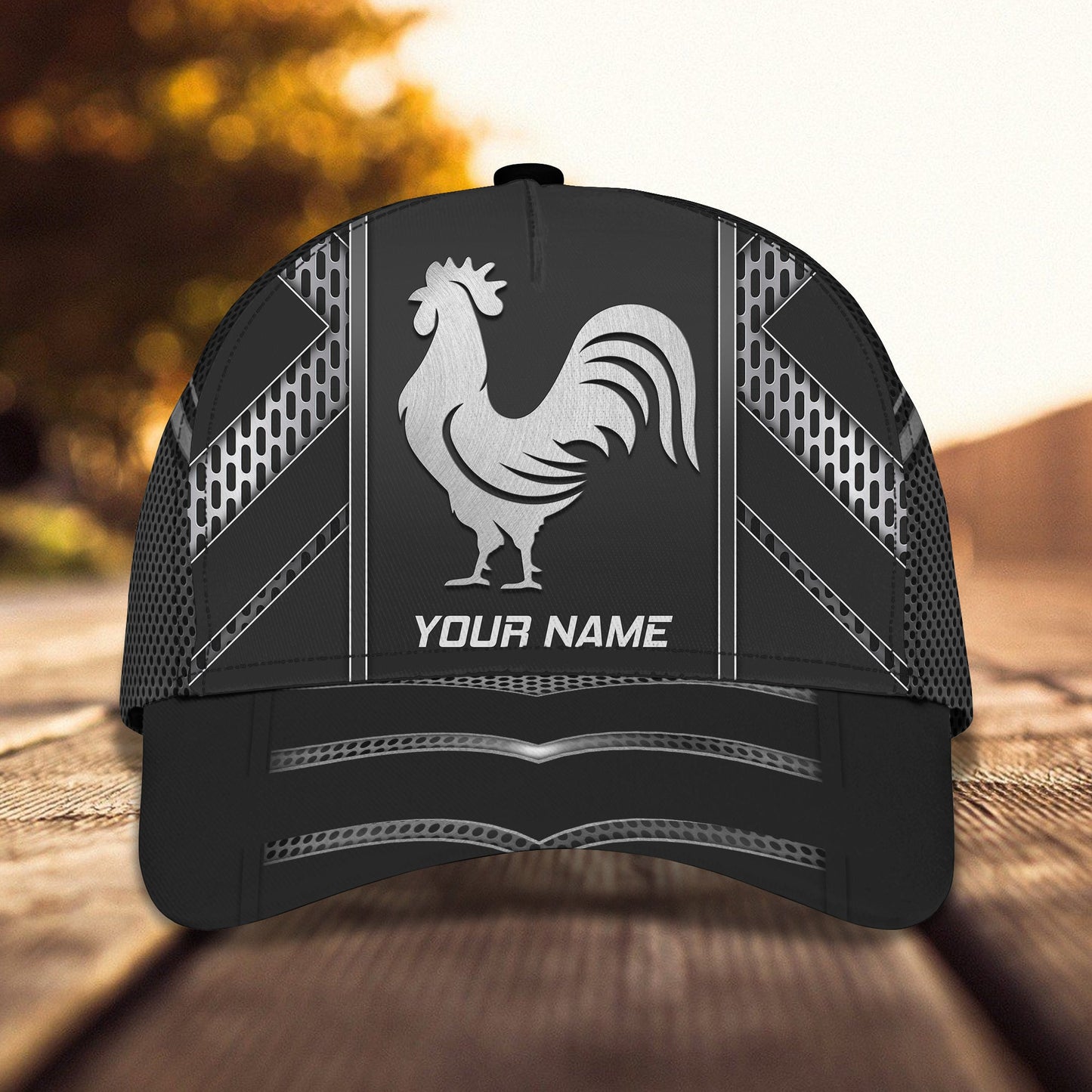 3D Classic Cap Rooster 04 Personalized Name Cap Lasfour CA2262
