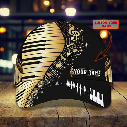 3D Classic Cap Love Piano Personalized Name Cap Lasfour CA1511