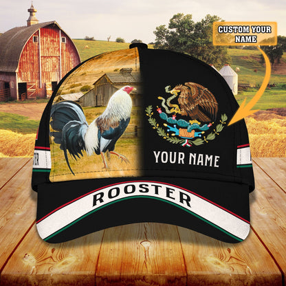 3D Classic Cap Rooster Personalized Name Cap 10 Lasfour CA1444
