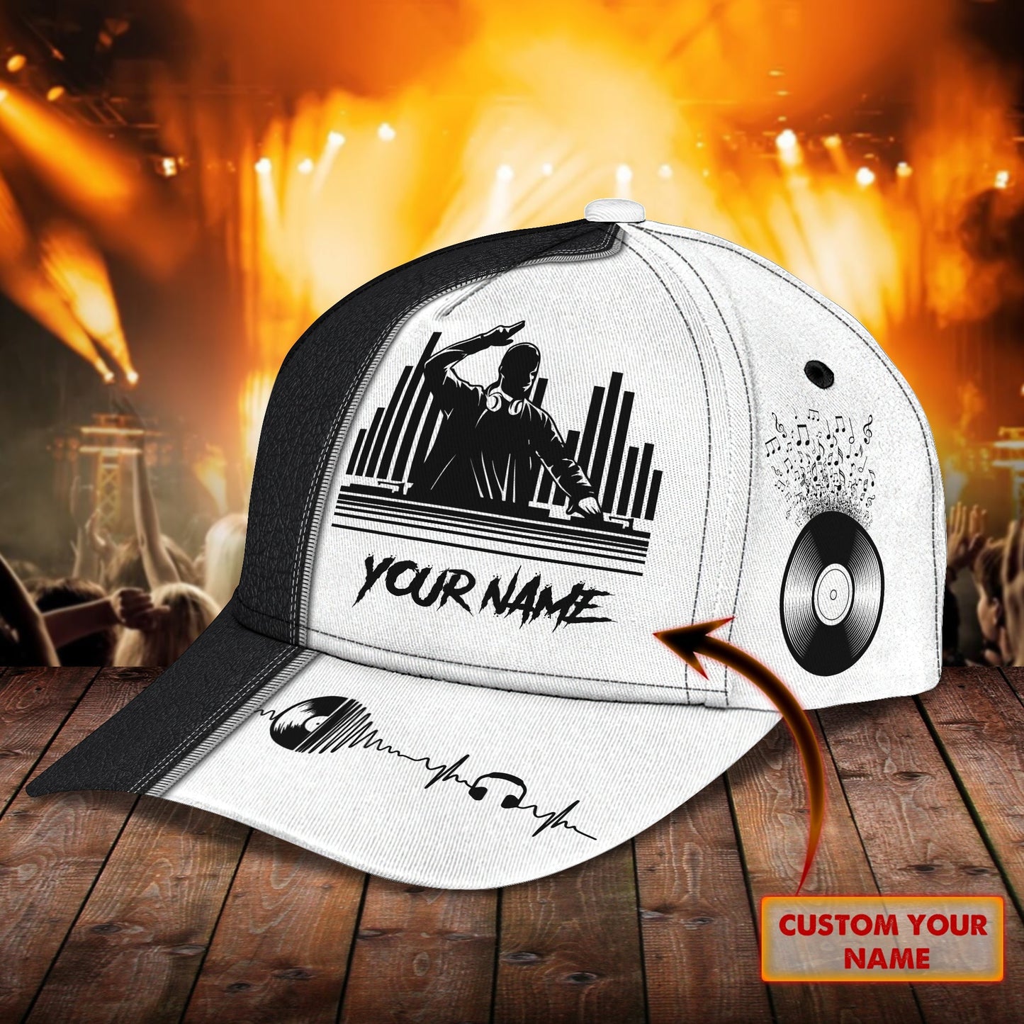 3D Classic Cap Dj Personalized Name Cap 01Lasfour CA2464
