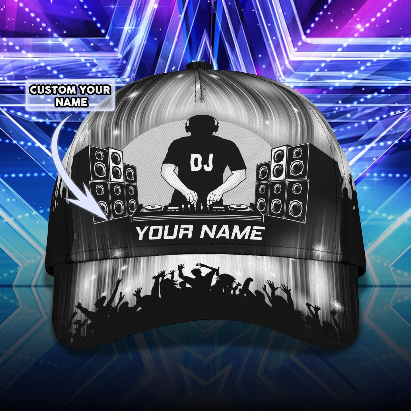 3D Classic Cap Dj Personalized Name Cap 03 Lasfour CA2466