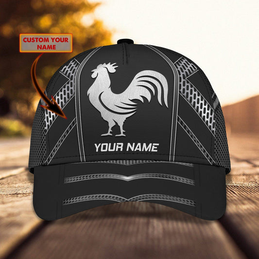 3D Classic Cap Rooster 04 Personalized Name Cap Lasfour CA2262
