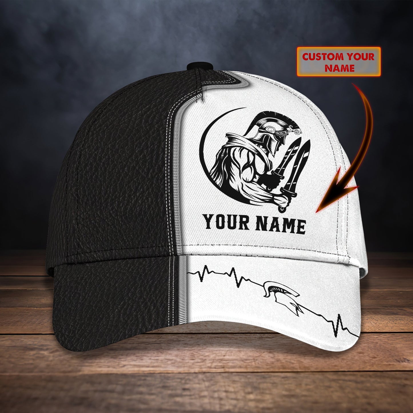 3D Classic Cap Spartan1 Personalized Name Cap Lasfour CA2261