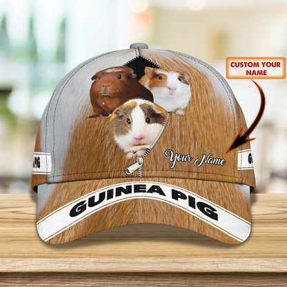 3D Classic Cap Love Guinea Pig Personalized Name Cap Lasfour CA2299