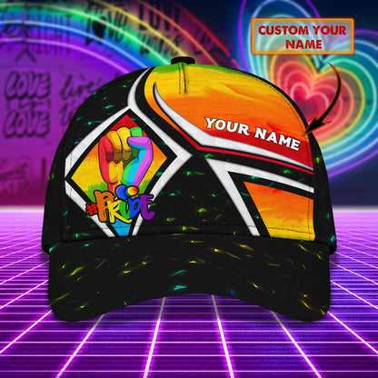 LGBT Personalized Name Cap, Pride Personalized 3D Cap CA0303