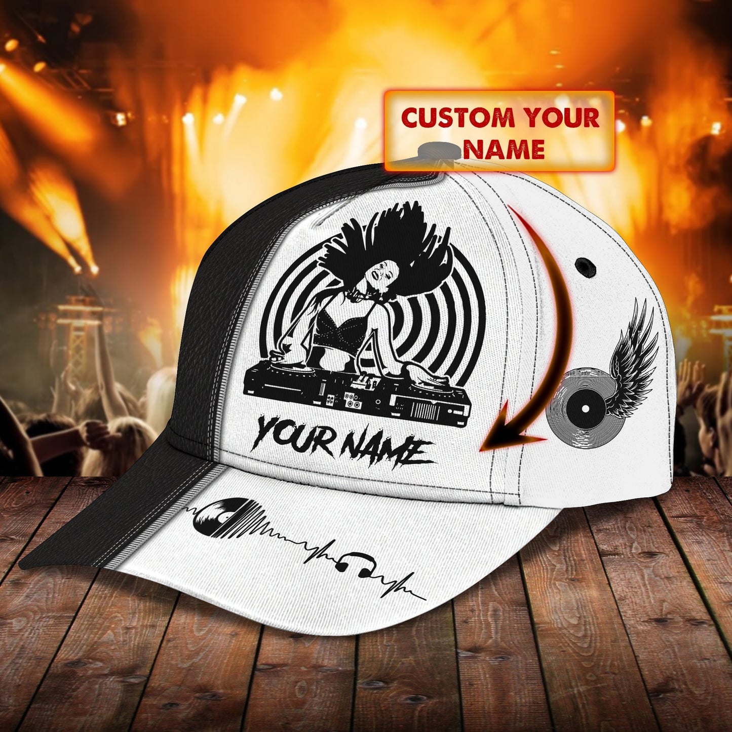 3D Classic Cap Dj3 Personalized Name Cap Lasfour CA1191