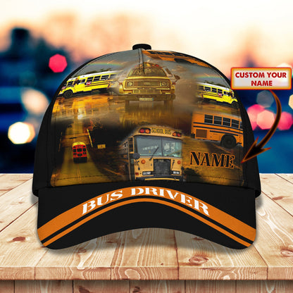 3D Classic Cap Bus Driverpersonalized Name Cap 85 Lasfour CA0990