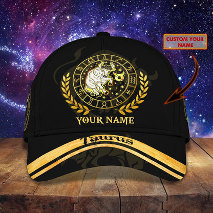 3D Classic Cap Taurus 001 Personalized Name Cap Lasfour CA1899