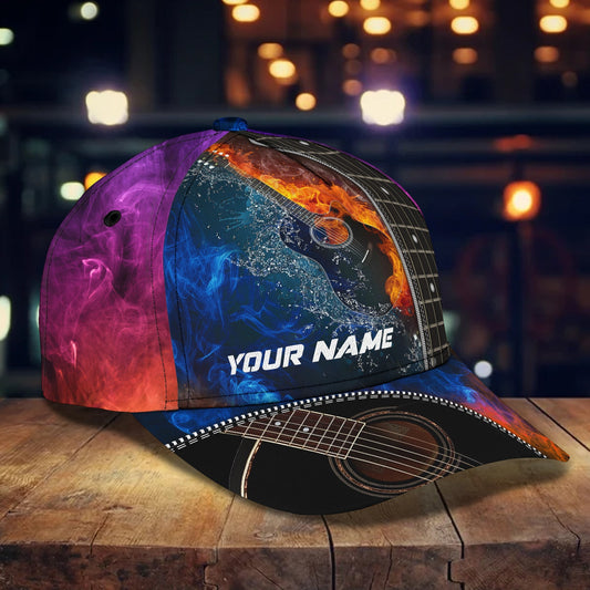 3D Classic Cap Love Guitar 05 Personalized Name Cap Lasfour CA1409