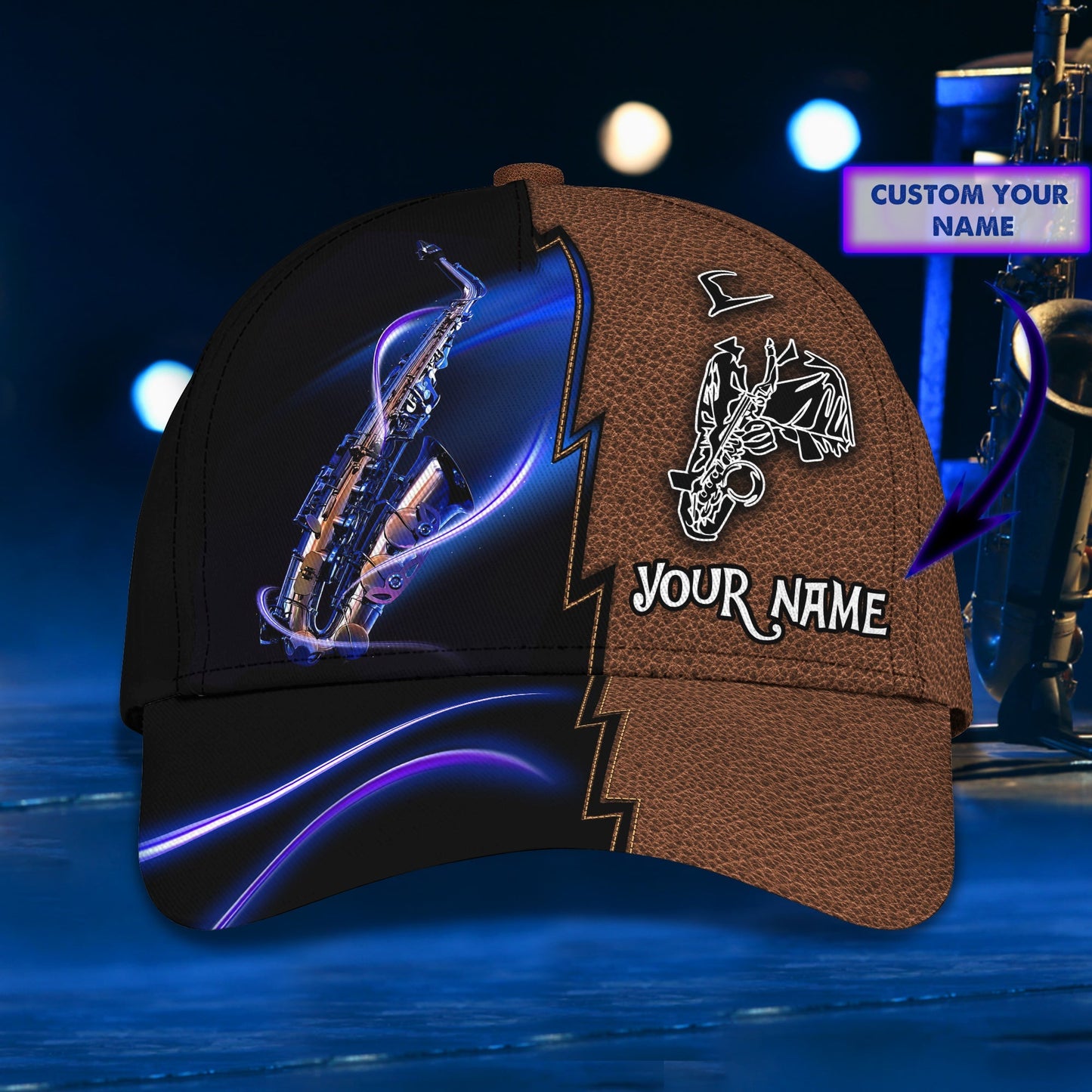 3D Classic Cap Saxophone Classic Cap 02 Lasfour CA1679
