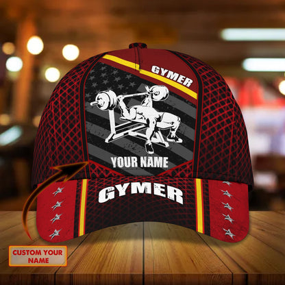 3D Classic Cap Gym Personalized Name Cap 164 Lasfour CA0939