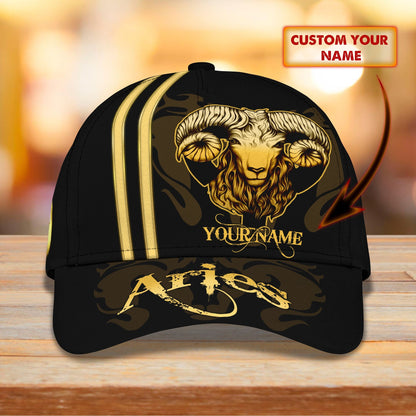 3D Classic Cap Aries Personalized Name Cap Lasfour CA1653
