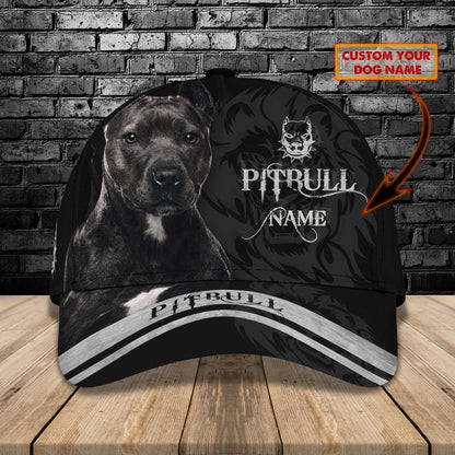3D Classic Cap Pitbull Personalized Name Cap 55 Lasfour CA0804