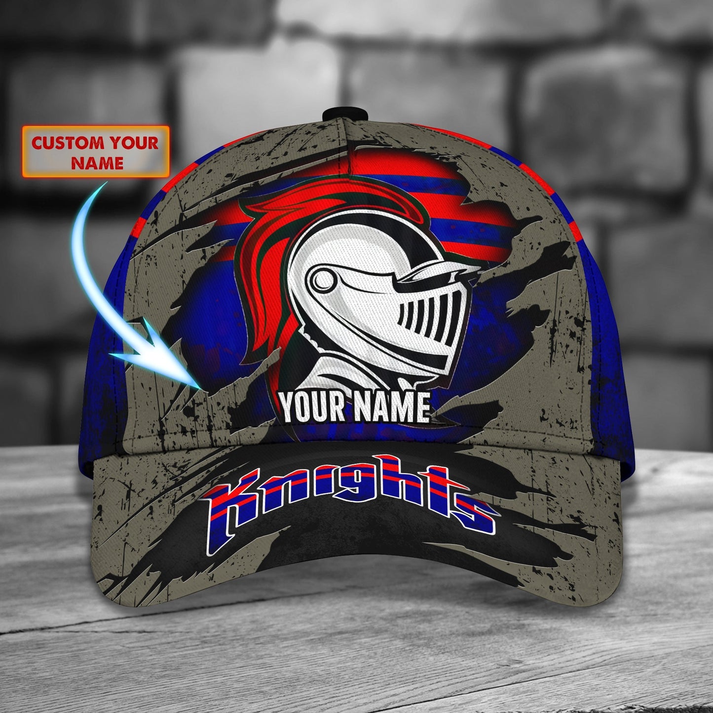 3D Classic Cap Newcastle Knights Personalized Name Cap 01 Lasfour CA2319