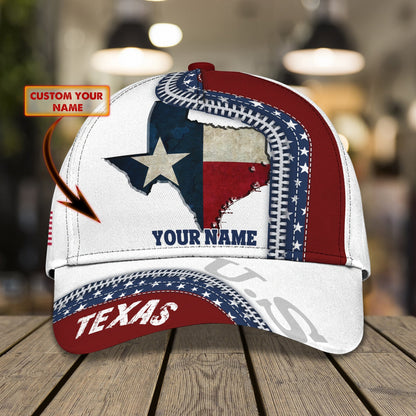 3D Classic Cap Texas Personalized Name Cap Texas 009 Lasfour CA1515