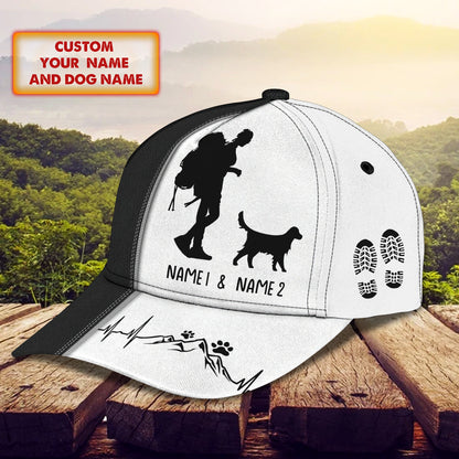 3D Classic Cap Hiking With My Dog Personalized Name Cap 40 Lasfour CA1201