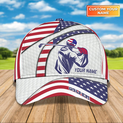3D Classic Cap Golf Personalized Name Cap Lasfour CA2062