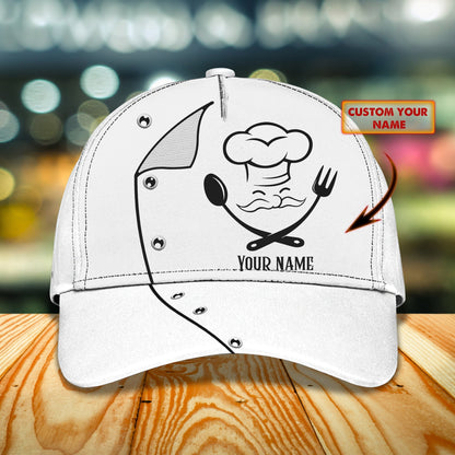 3D Classic Cap Chef Personalized Name Cap Lasfour CA0852