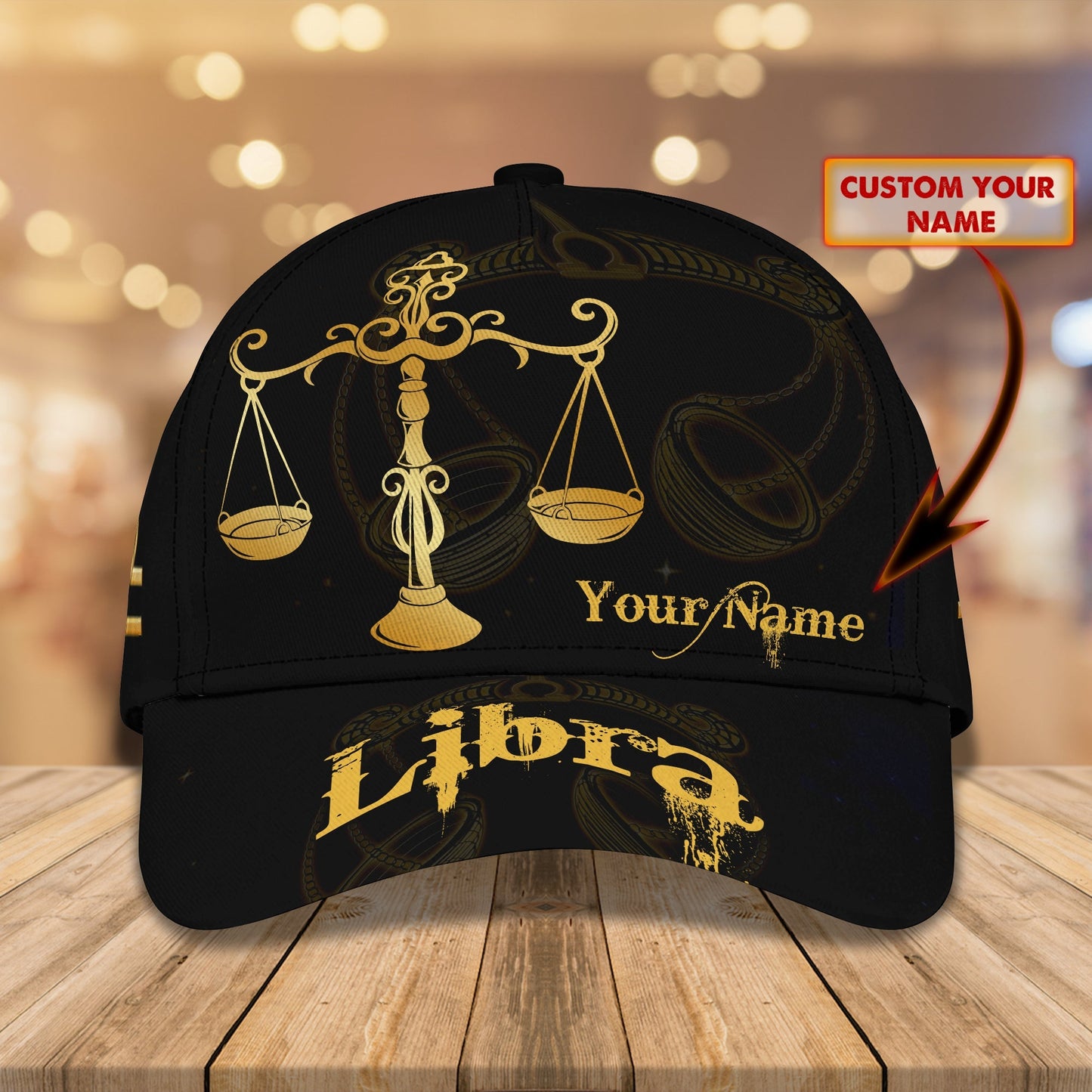 3D Classic Cap Libra Personalized Name Cap Lasfour CA2460
