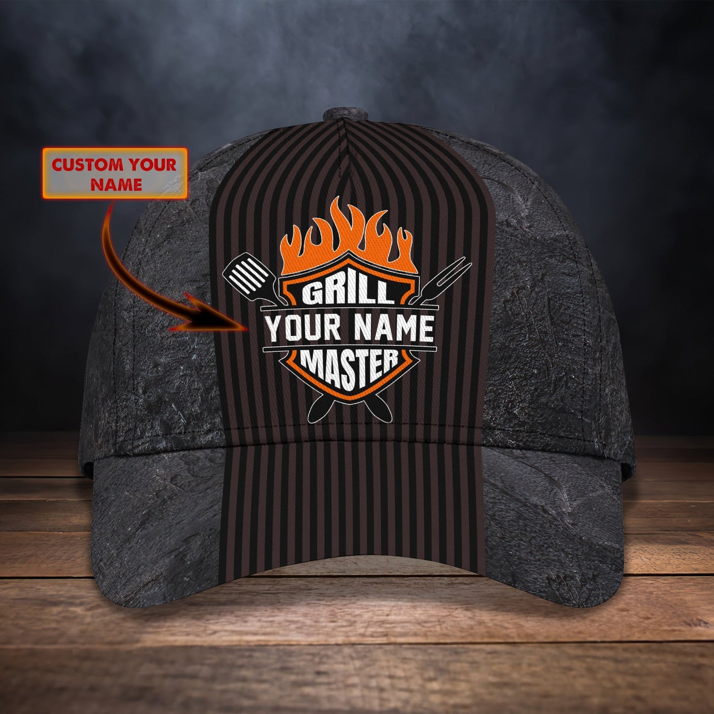 3D Classic Cap Grill Master Personalized Name Cap 24 Lasfour CA0948