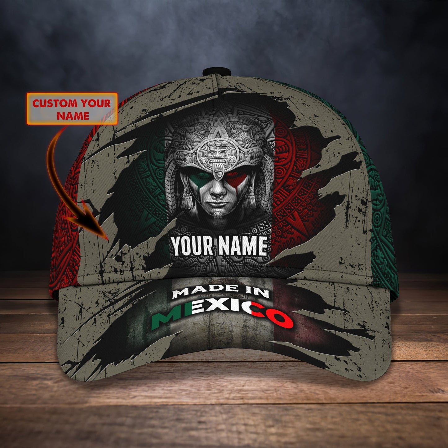 3D Classic Cap Mexico3 Personalized Name Cap Lasfour CA1709