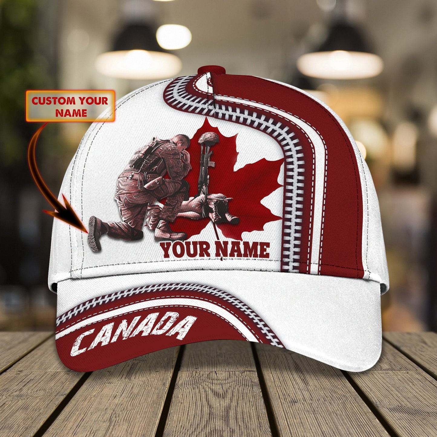 3D Classic Cap Remembrance Personalized Name Cap 170 Lasfour CA2398